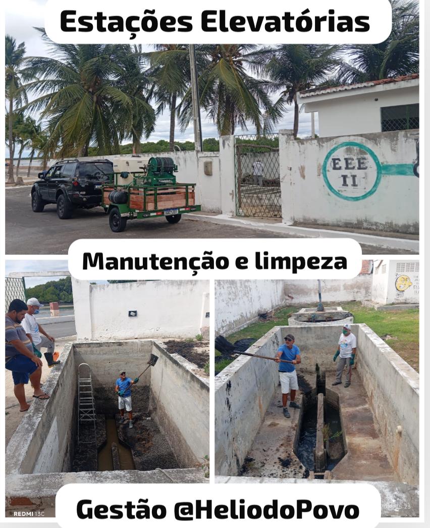 O serviço de manutenção e limpeza das casas de bombas  Gestão @HeliodoPovo