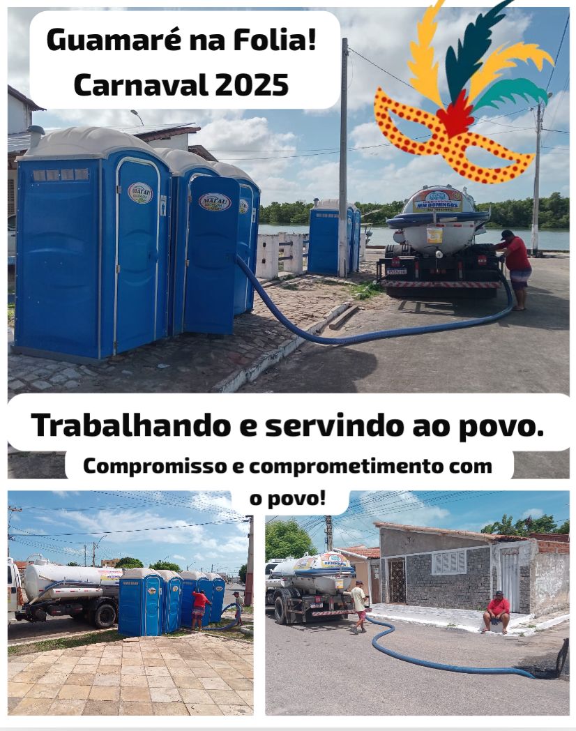 Equipe de saneamento em operação.