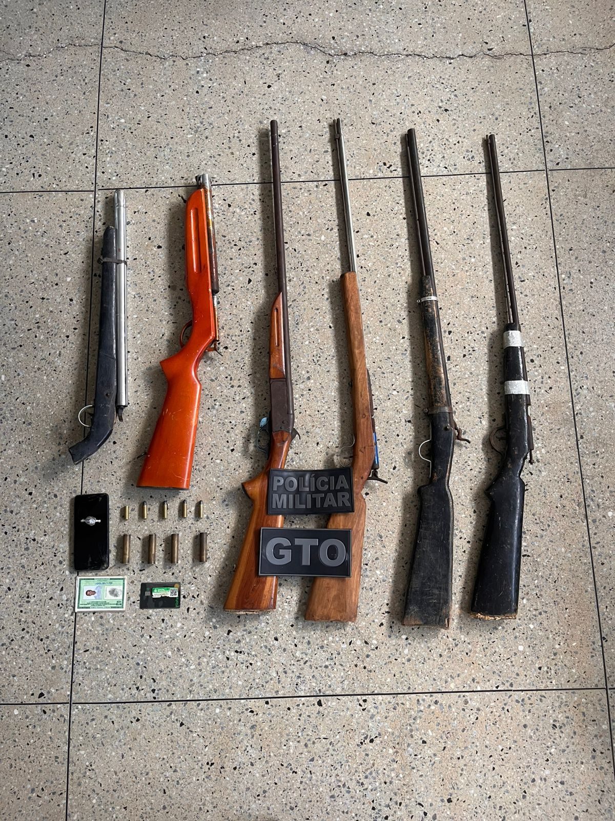 GTO do 14º BPM apreende armas, munições e drogas na cidade de Jandaíra/RN