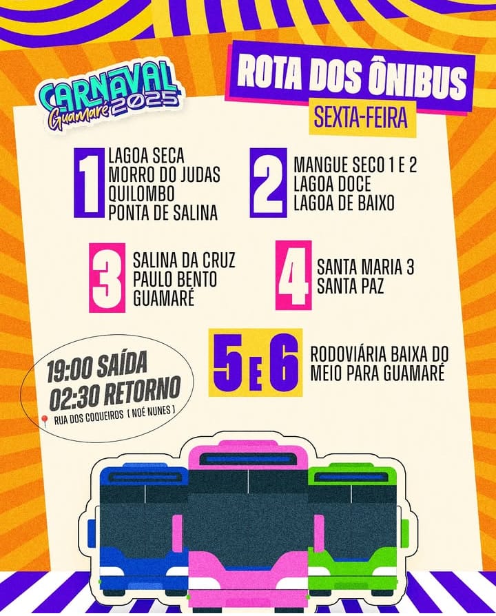 Vai ter ônibus sim, galera! Se liga aí nas rotas 😉