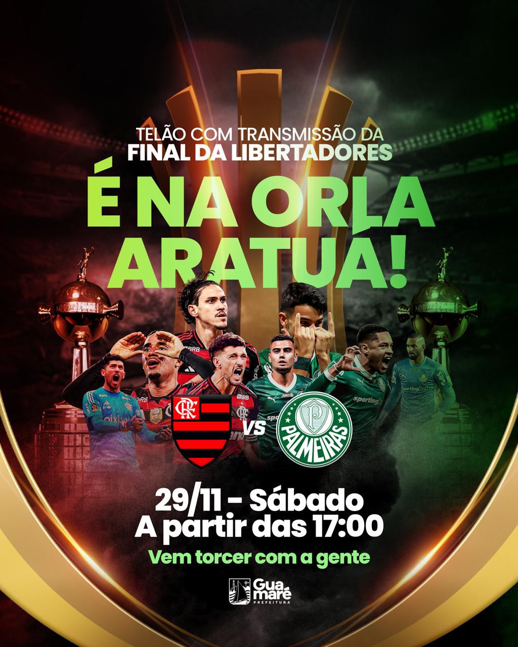 Prefeito Hélio do Povo disponibiliza 1 Mega Telão na Orla da Praia Aratuá