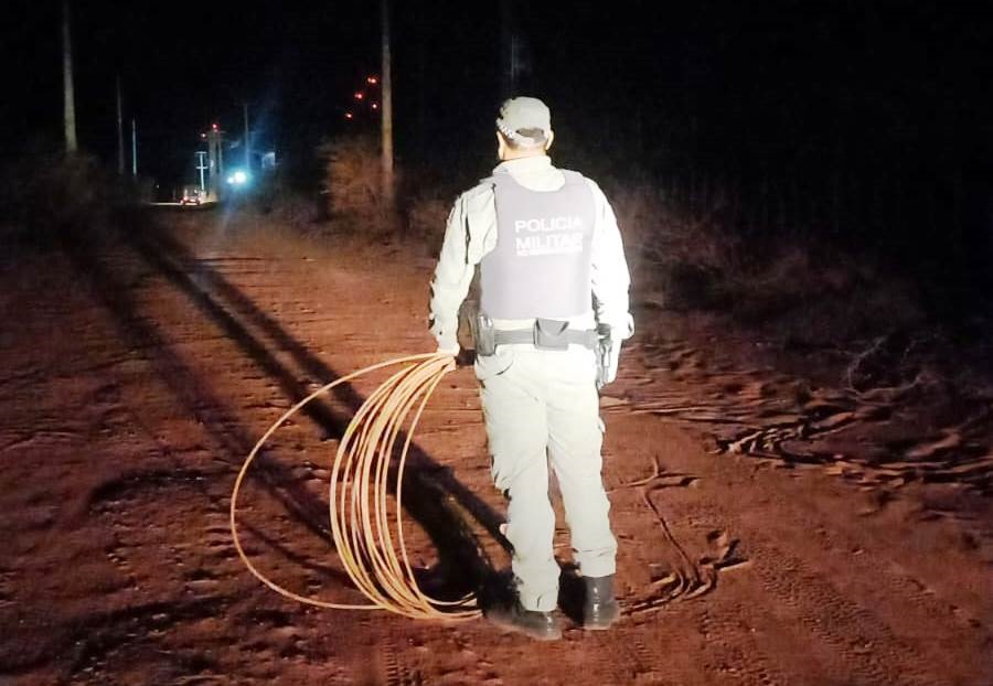 POLÍCIA MILITAR FRUSTRA FURTO DE CABOS DE ENERGIA NA ZONA RURAL DE GUAMARÉ