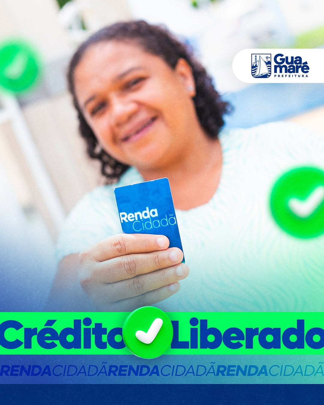 O crédito do cartão Renda Cidadã do mês de setembro já está liberado para compra no comércio loca