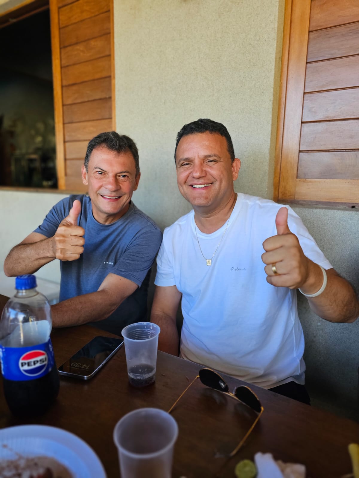 o prefeito Hélio Willamy recebeu a visita do amigo, ex-prefeito de Goianinha