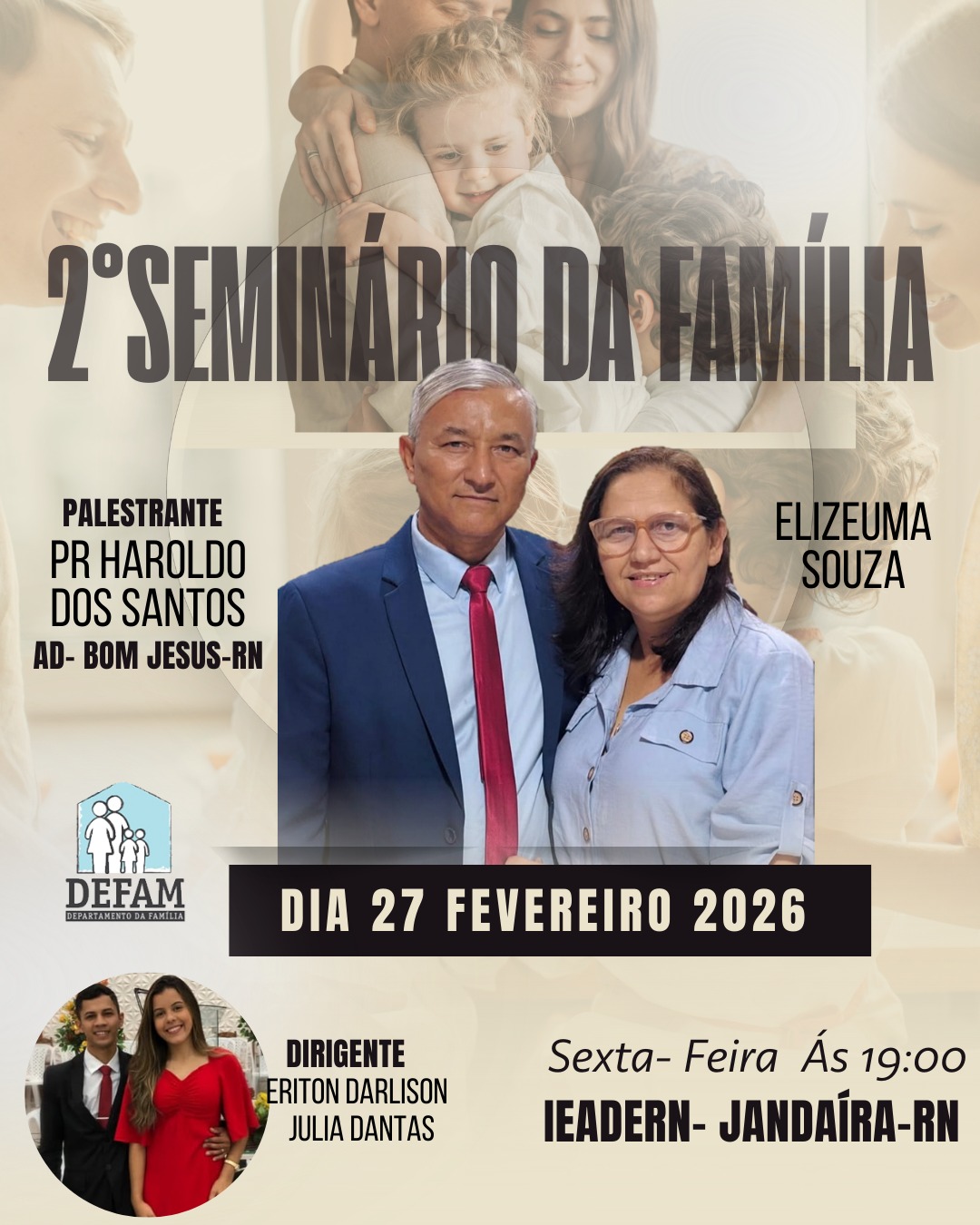 CONVITE ESPECIAL 2 SEMINARISTA DA FAMÍLIA